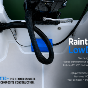 Raintaker® LowDeck – Deep Bilge areas / Covered Bilge areas. Designed for I/O’s, Center Consoles and Cruisers.